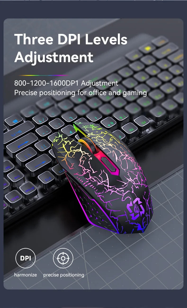 RGB Bluetooth Wireless Gaming Mouse . Rechargeable Ergonomic LED Mouse for PC, Laptop & Gaming