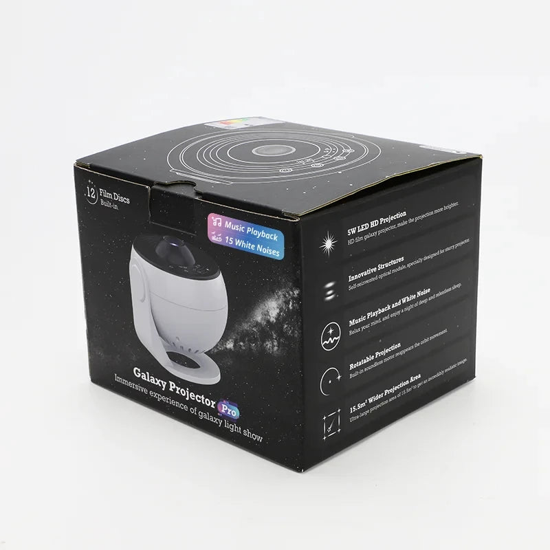 Galaxy Planetarium Star Projector – Starry Sky Night Light with Bluetooth Speaker, Remote Control & Aurora Galaxy Effects