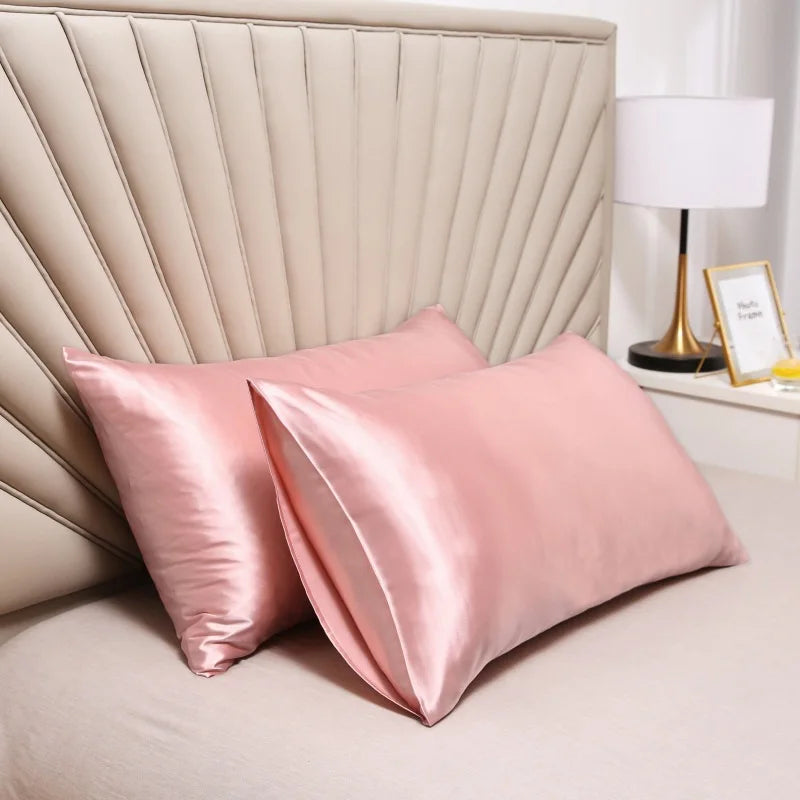 Silky Satin Pillowcase . Soft Hair & Skin Care Pillow Cover (Smooth, Cooling, Anti-Frizz)