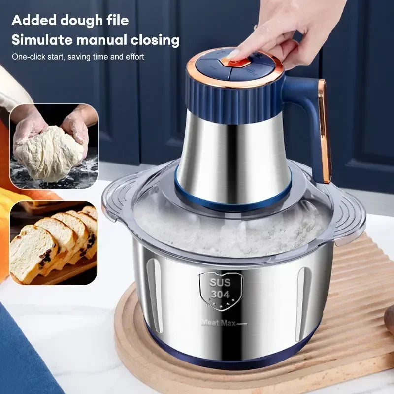 5L Electric Meat Grinders 304 Stainless Steel Food Crusher Multifunctional Vegetable Slicer Chopper Mincer Baby Food Processor