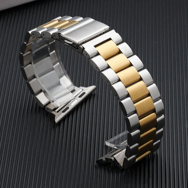 Premium Stainless Steel Apple Watch Band .Luxury Metal Replacement Strap