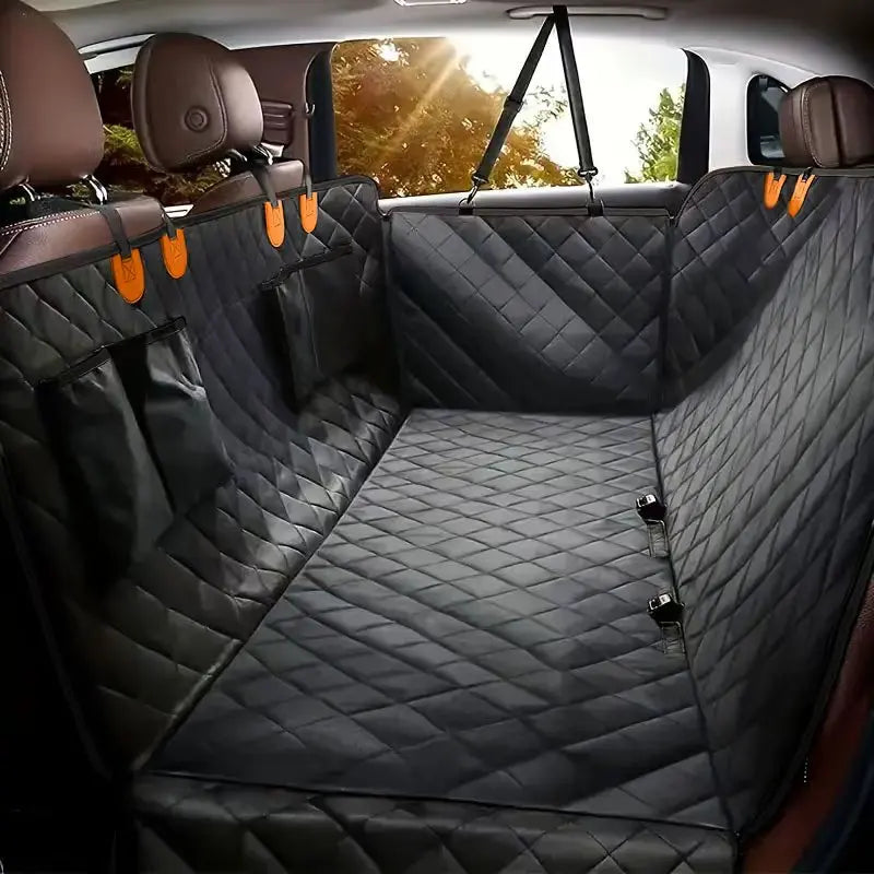 ArmorShield Waterproof Dog Car Hammock Seat Cover. Heavy Duty Pet Travel Protector