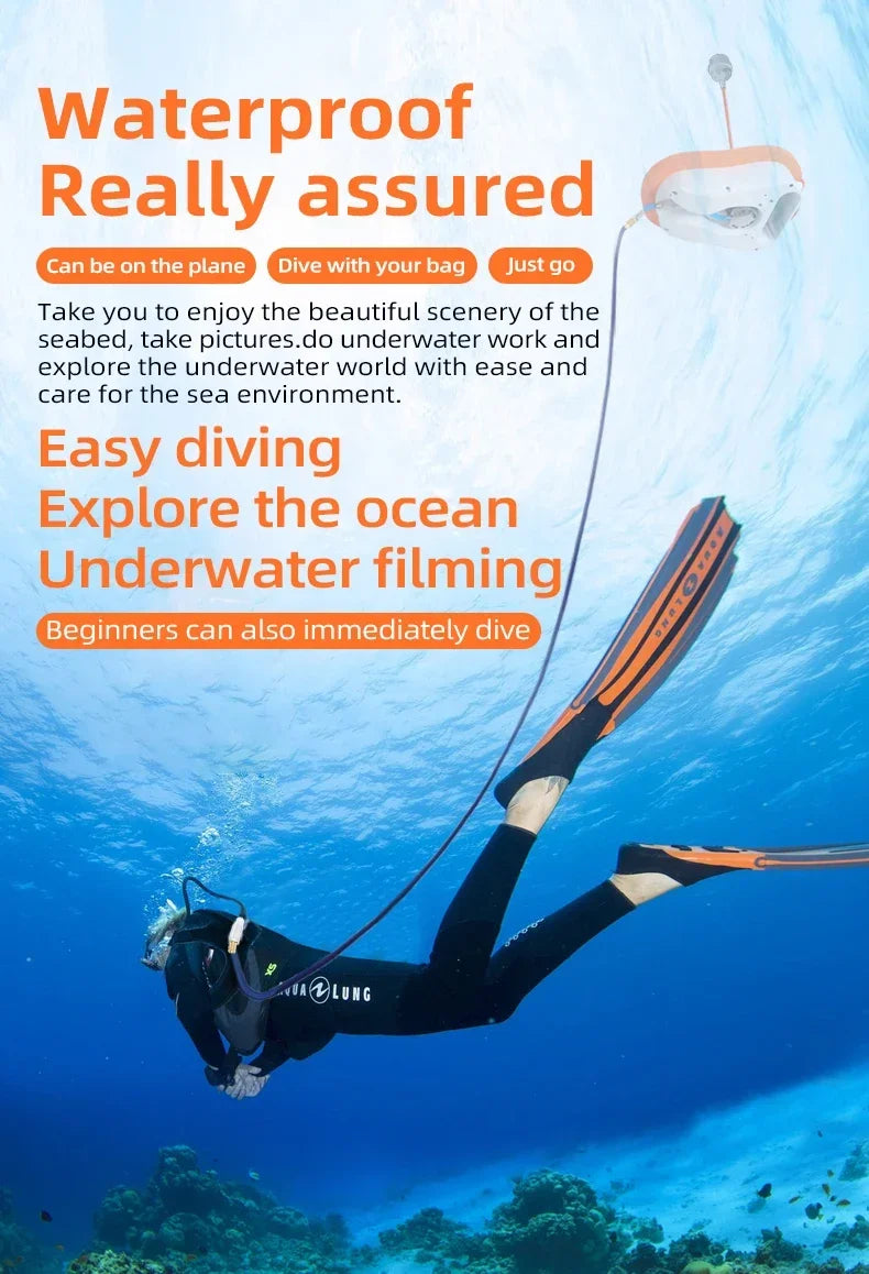 Tuxing Scuba Ventilator Snorkel Rechargeable Fifty Minutes