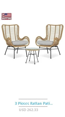 3 Piece Acacia Wood Patio Furniture Set Chairs Table Indoor Outdoor Garden Balcony Conversation Relaxation