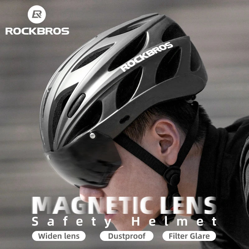 ROCBROS Adult Lightweight Cycling Helmet . Road & Mountain Bike Safety Helmet with Adjustable Fit and Ventilation