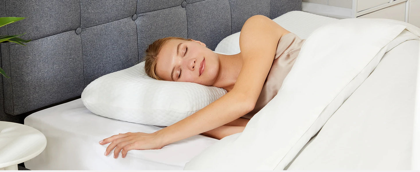 JHK Memory Foam Pillows Standard Size Neck Pillow Ventilated Cooling Bed Pillow with Removable Washable Cover Ultimate Comfort