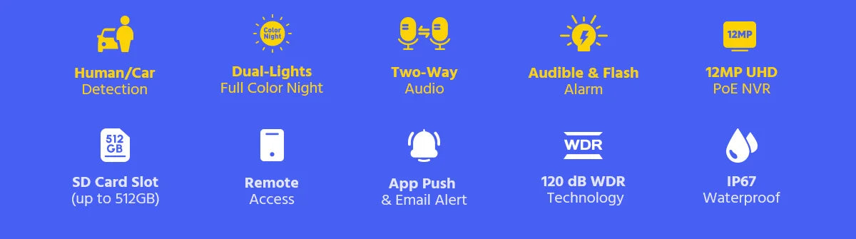 ANNKE 8CH 4K Ultra HD POE Network Video Security System 8MP H.265+ IP Camera Support Two Way Audio human & Vehicle Detection 4MM