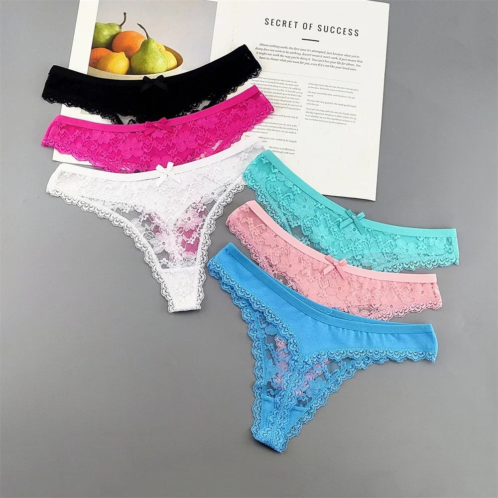 Soft Cotton Lace Thong Underwear for Everyday Comfort
