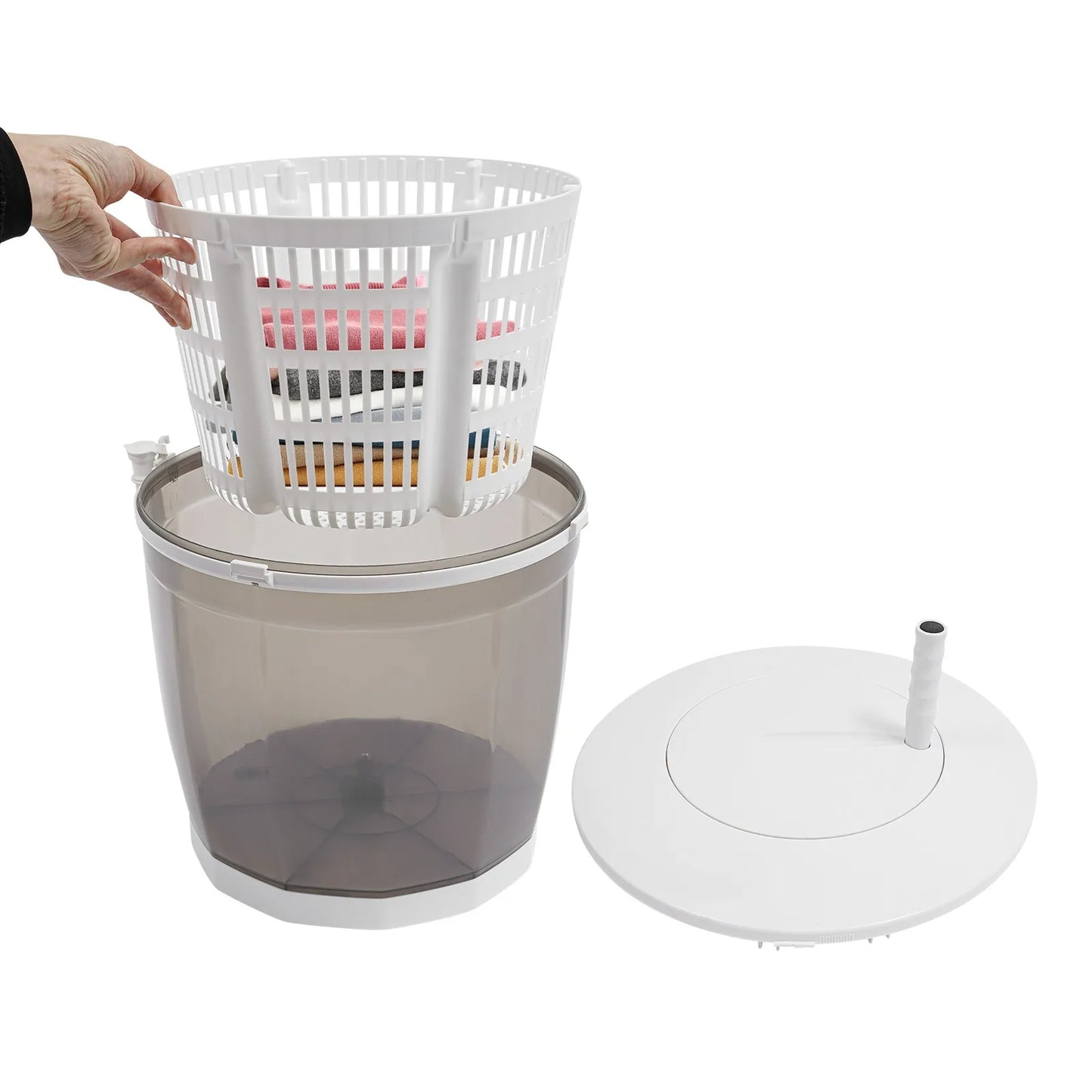2-in-1 Manual Mini Portable Washing Machine & Spin Dryer for Delicates, Baby Clothes, Camping & Travel