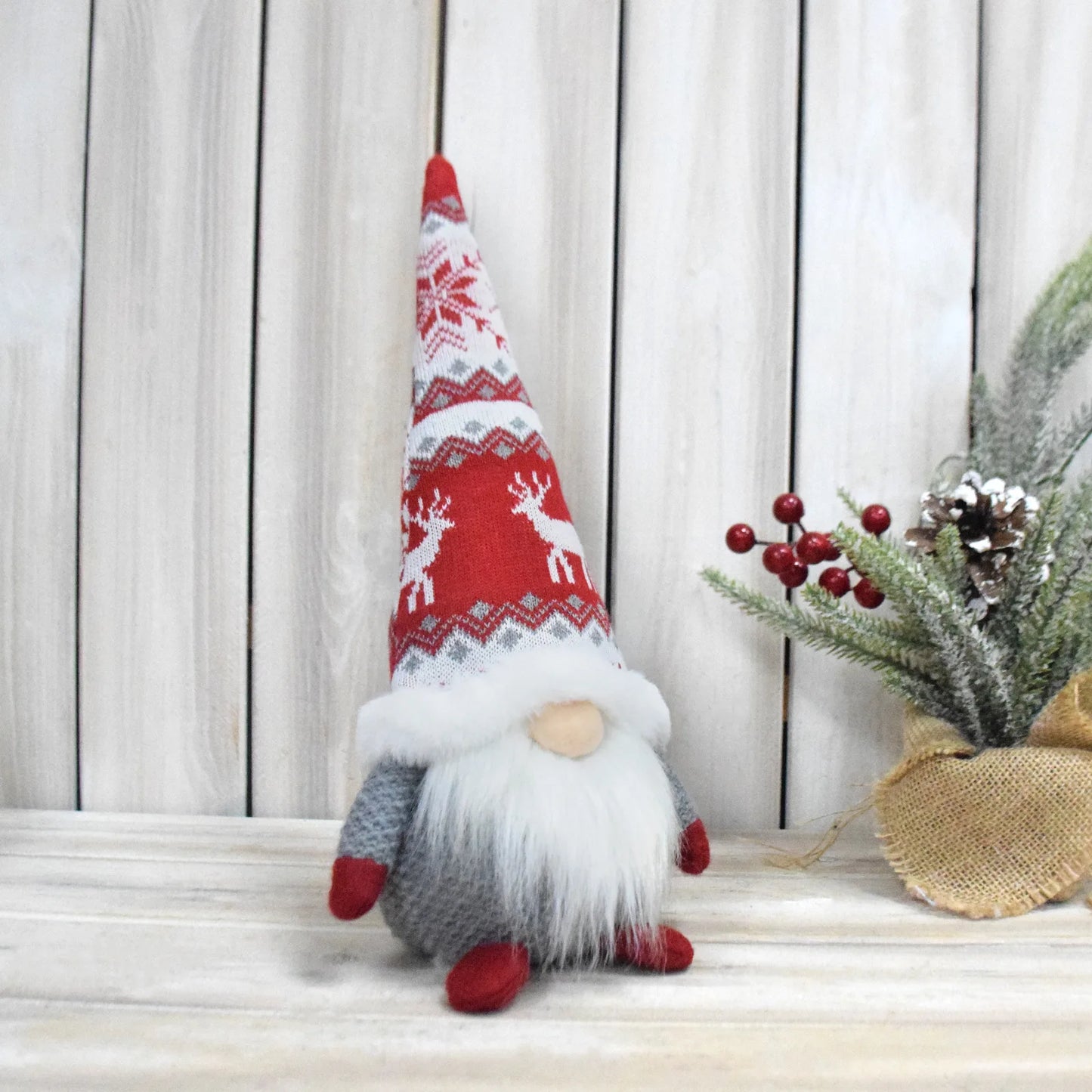 Christmas Gnome Plush Decoration Hanmade Santa Scandinavian Swedish Tomte Doll Gnome Stuffed Figurine Shelf Ornaments 2025