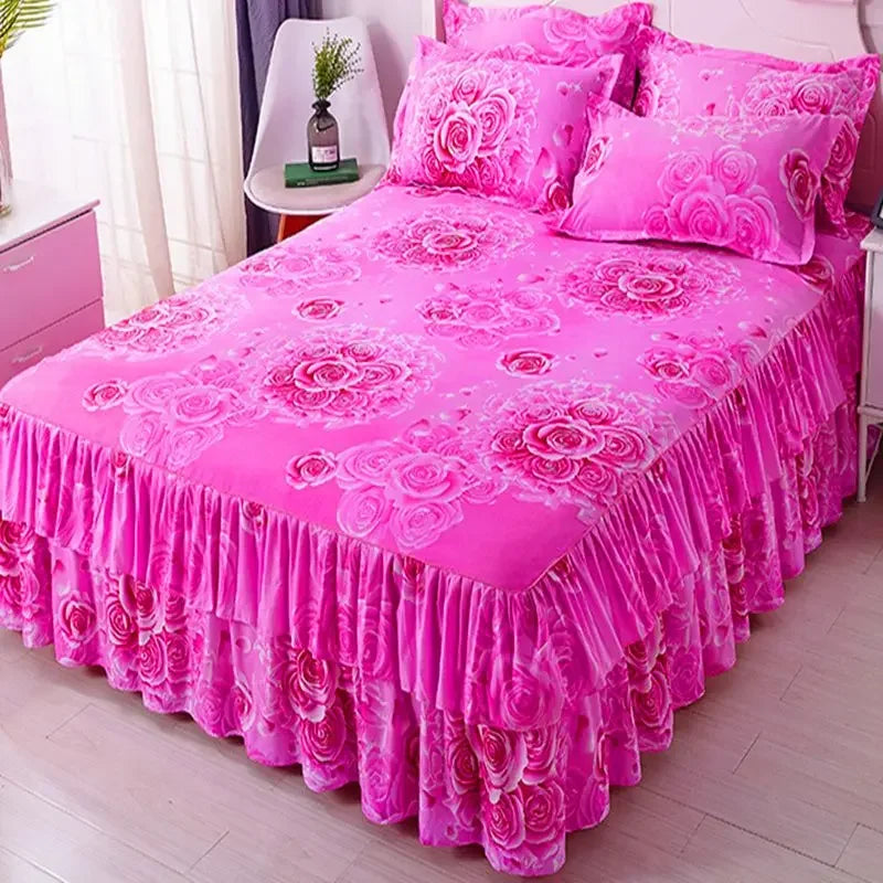 Bedroom Flat Sheets Bed Printed Fashion Modern Queen King Size Washed Cotton Comfortable Bedding Mattress Cover Bedspread New