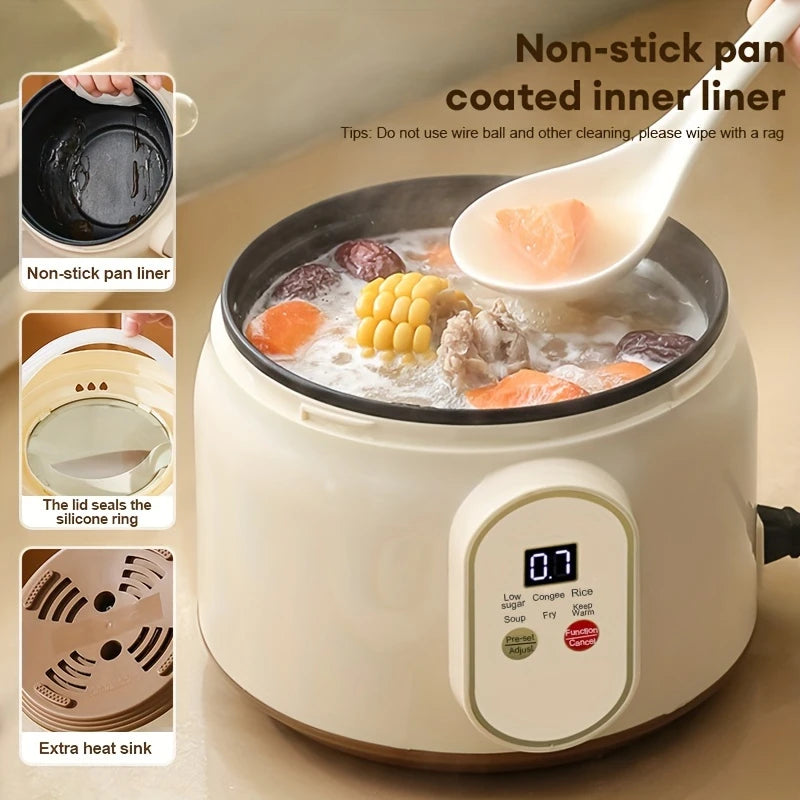 1.8L Electric Rice Cooker Portable MultiCooker Nonstick