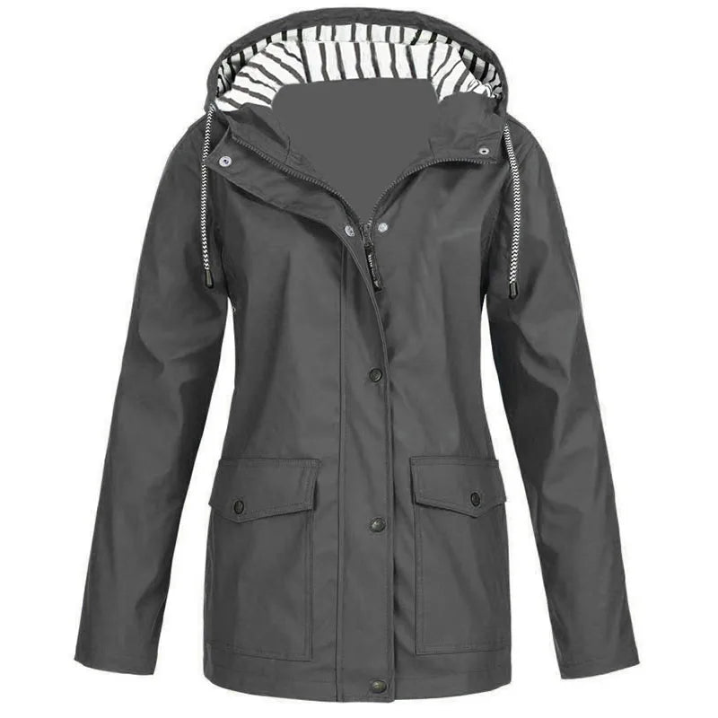 Winter Fleece Hooded Jacket Women Outdoor Mountaineering Coat