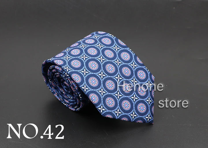 Luxury Floral & Paisley Men’s Silk Necktie .Wedding & Business Tie