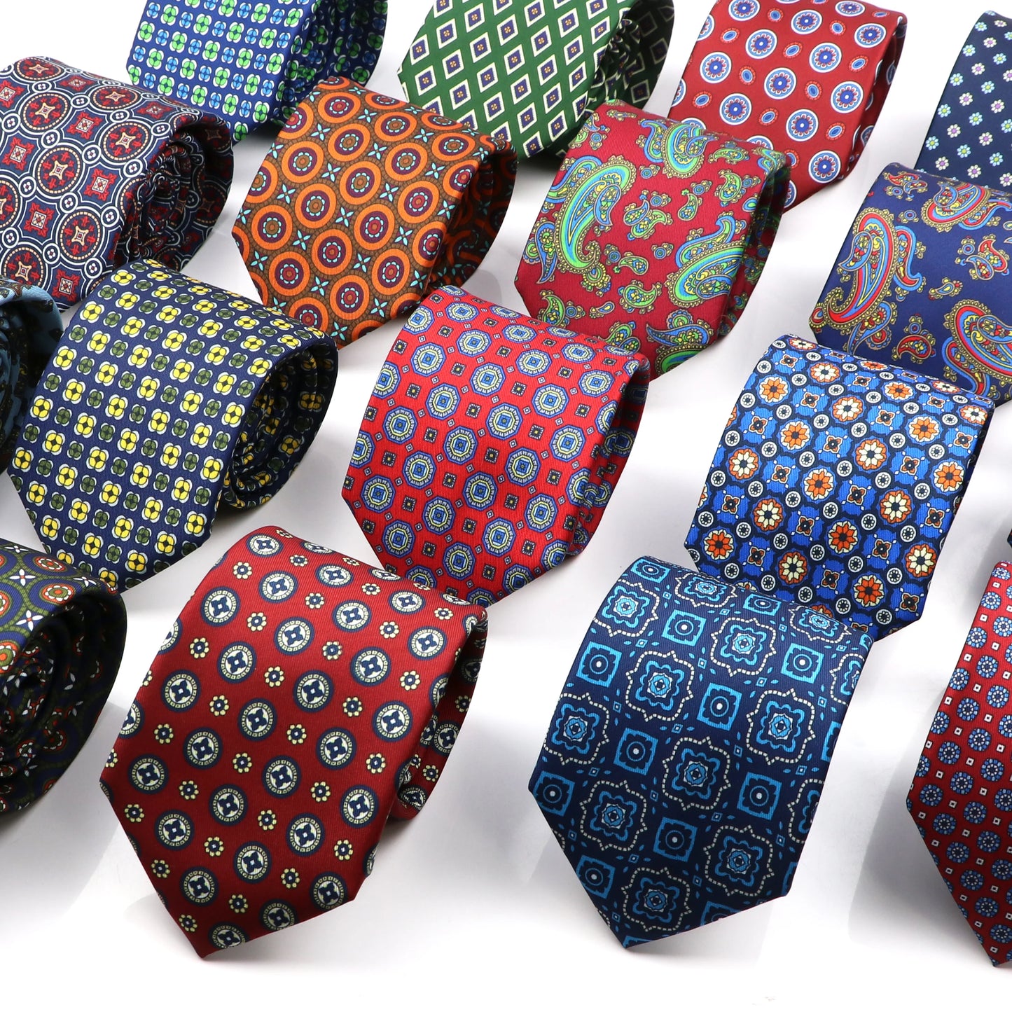 Luxury Floral & Paisley Men’s Silk Necktie .Wedding & Business Tie