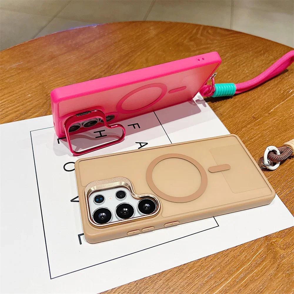 Magnetic Crossbody Samsung Phone Case With Wrist Strap