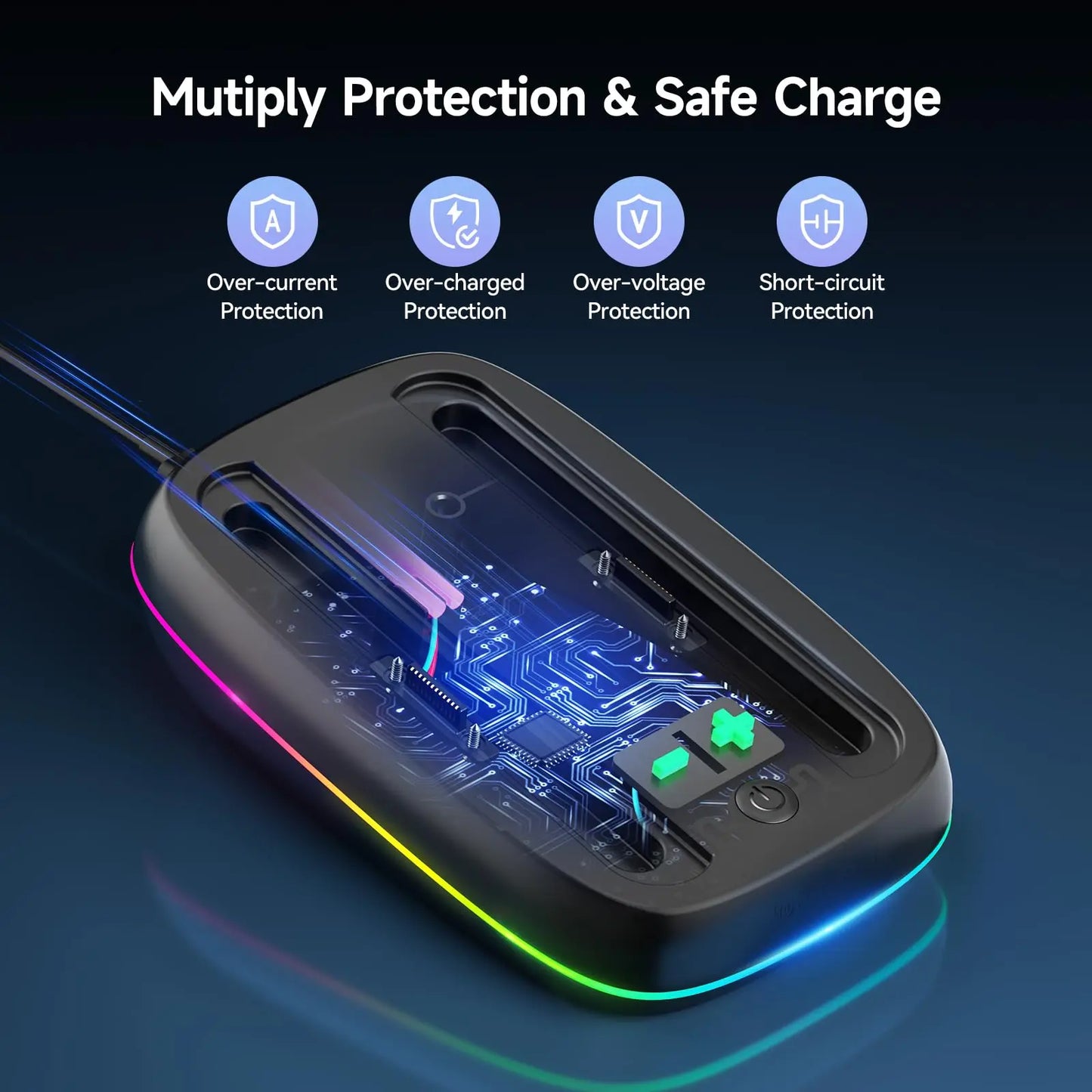 Controller Charging Dock for Nintendo Switch 2 Joy Con Charger Station Charger Stand with LED Indicator Switch Joycon Charger