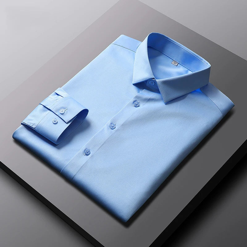 Men’s Casual Wrinkle Resistant Long Sleeve Dress Shirt. Modern Slim Fit