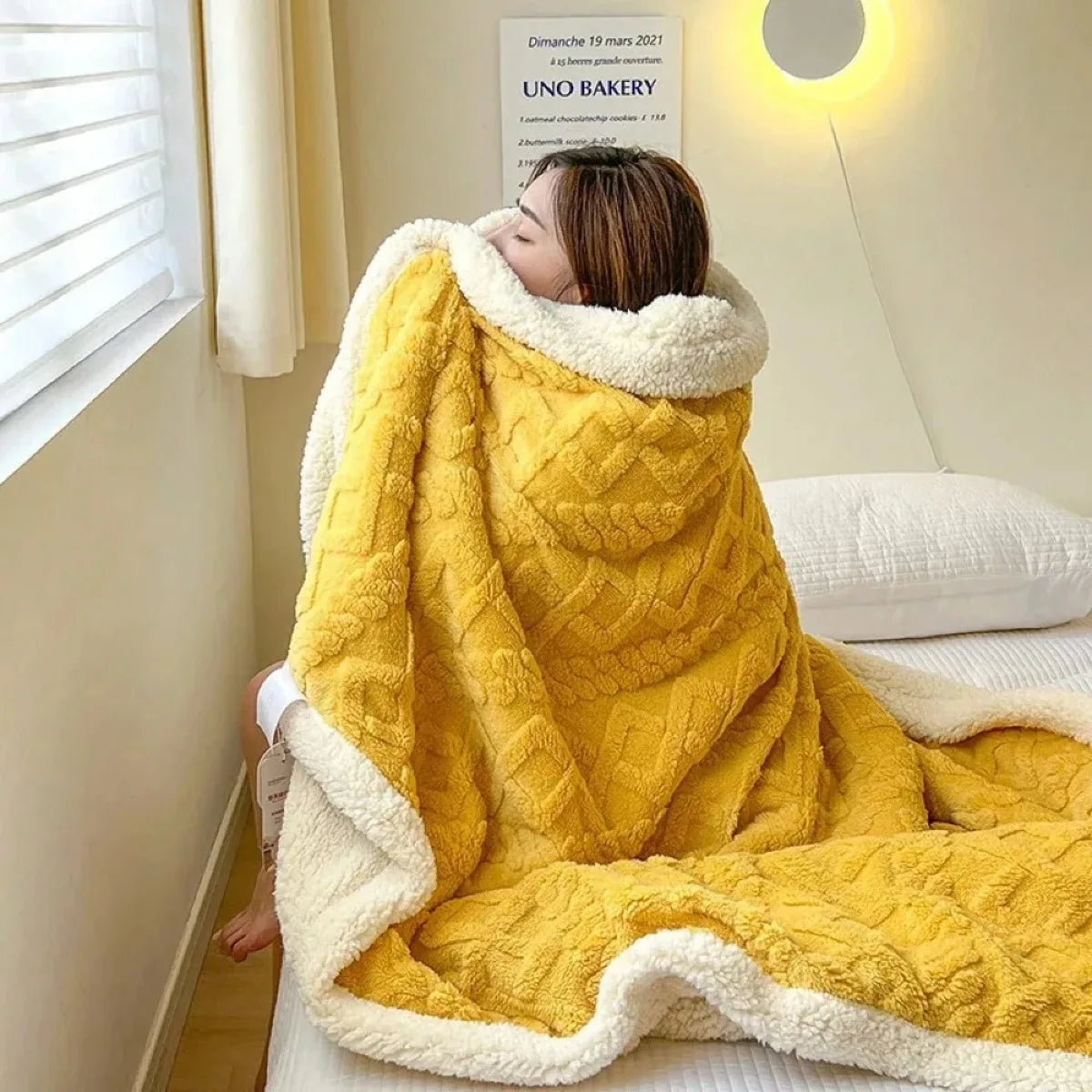 Cozy Hooded Wearable Fleece Blanket for Lounging & Outdoor Comfort