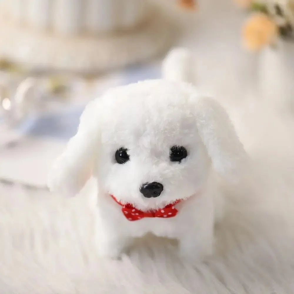 Plush Teddy Toy Puppy Electronic Interactive Dog - Walking, Barking, Tail Wagging, Stretching Companion Animal for Kids Toddlers
