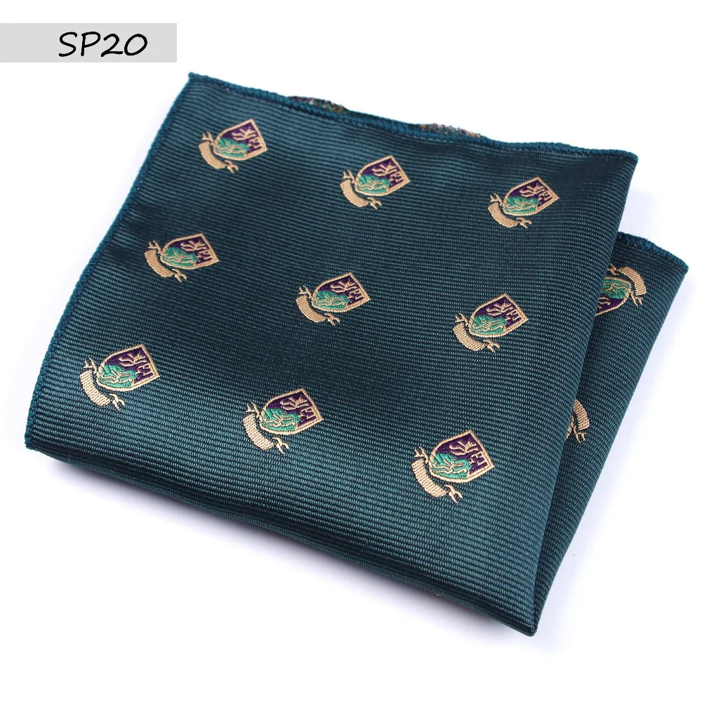 Men’s Designer Pocket Square Handkerchief Set. Elegant Suit Accessories