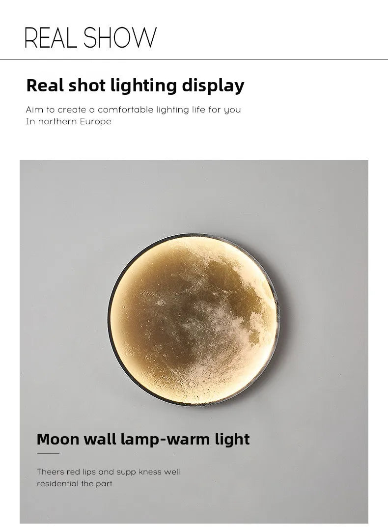 MoonGlow LED Wall Clock & Ambient Night Light