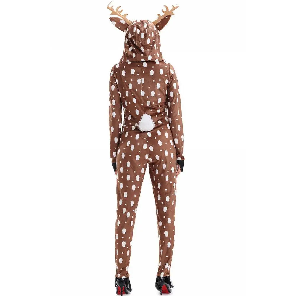 Reindeer Jumpsuit Costume for Adults Christmas Onesie