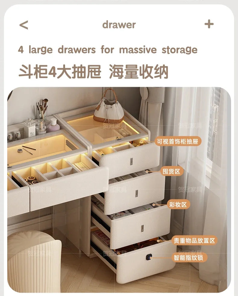 Furniture Luxury Modern Makeup Home Bedroom Items Salon Bedside Table Dresser Vanity Desk Room Woman Tocadores Dressing Girls