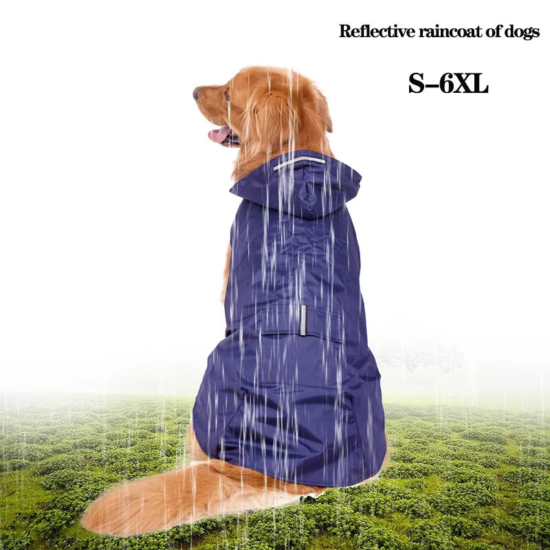 Hooded Waterproof Dog Raincoat Jacket