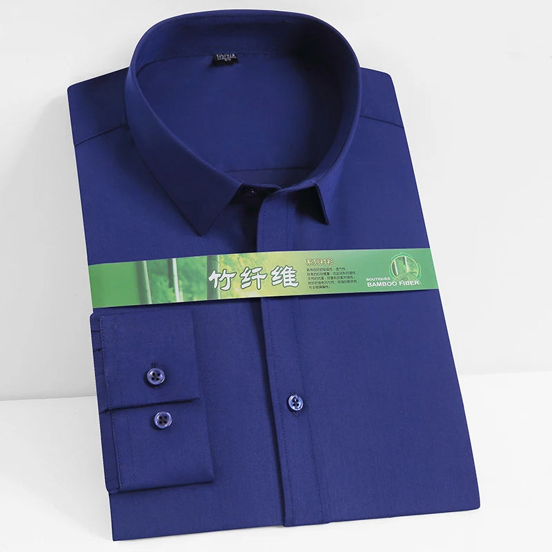 Men’s Classic Fit Long Sleeve Business Dress Shirt .Comfortable Formal Button-Up