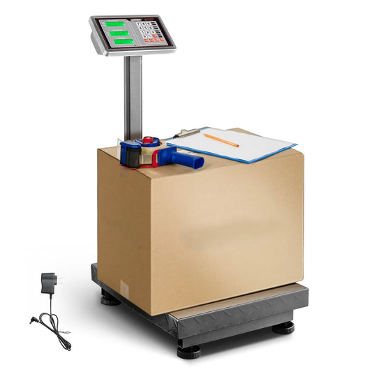 SucceBuy 660 lb Digital Platform Scale with LCD Display, Shipping & Postal Floor Scale, LB/KG Conversion