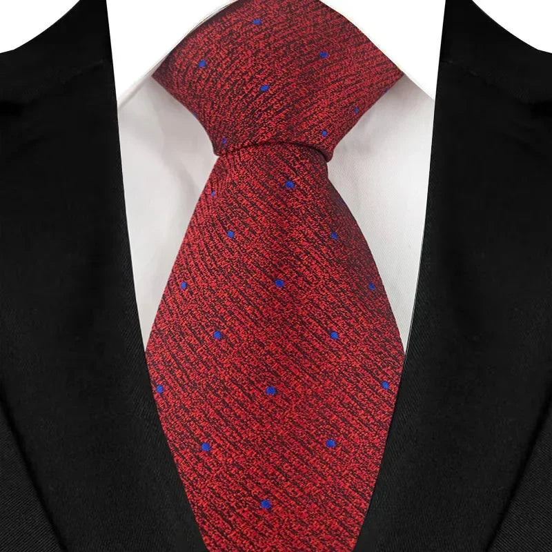 Luxury Red Paisley Men’s Tie. Classic Business and Wedding Necktie