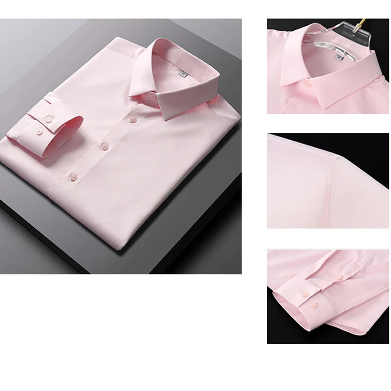 Men’s Casual Wrinkle Resistant Long Sleeve Dress Shirt. Modern Slim Fit