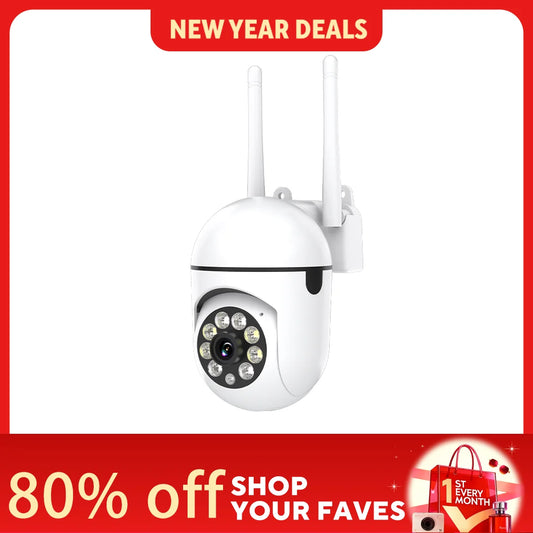 Ease Life APP Wireless 1080P HD Indoor/Outdoor WiFi Security Camera, Color Night Vision, 2-Way Audio, 360° Pan/Tilt/Zoom