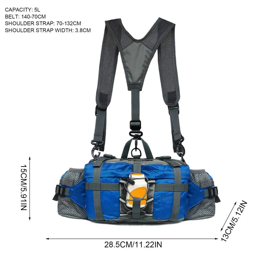 Hiking Hydration Waist Pack with Dual Water Bottle Holders