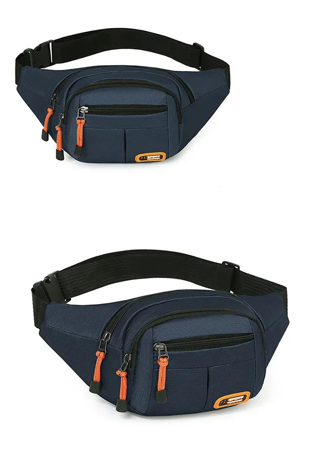 Oxford Waterproof Waist Bag. Unisex Crossbody Belt Bag for Travel, Hiking & Everyday Carry