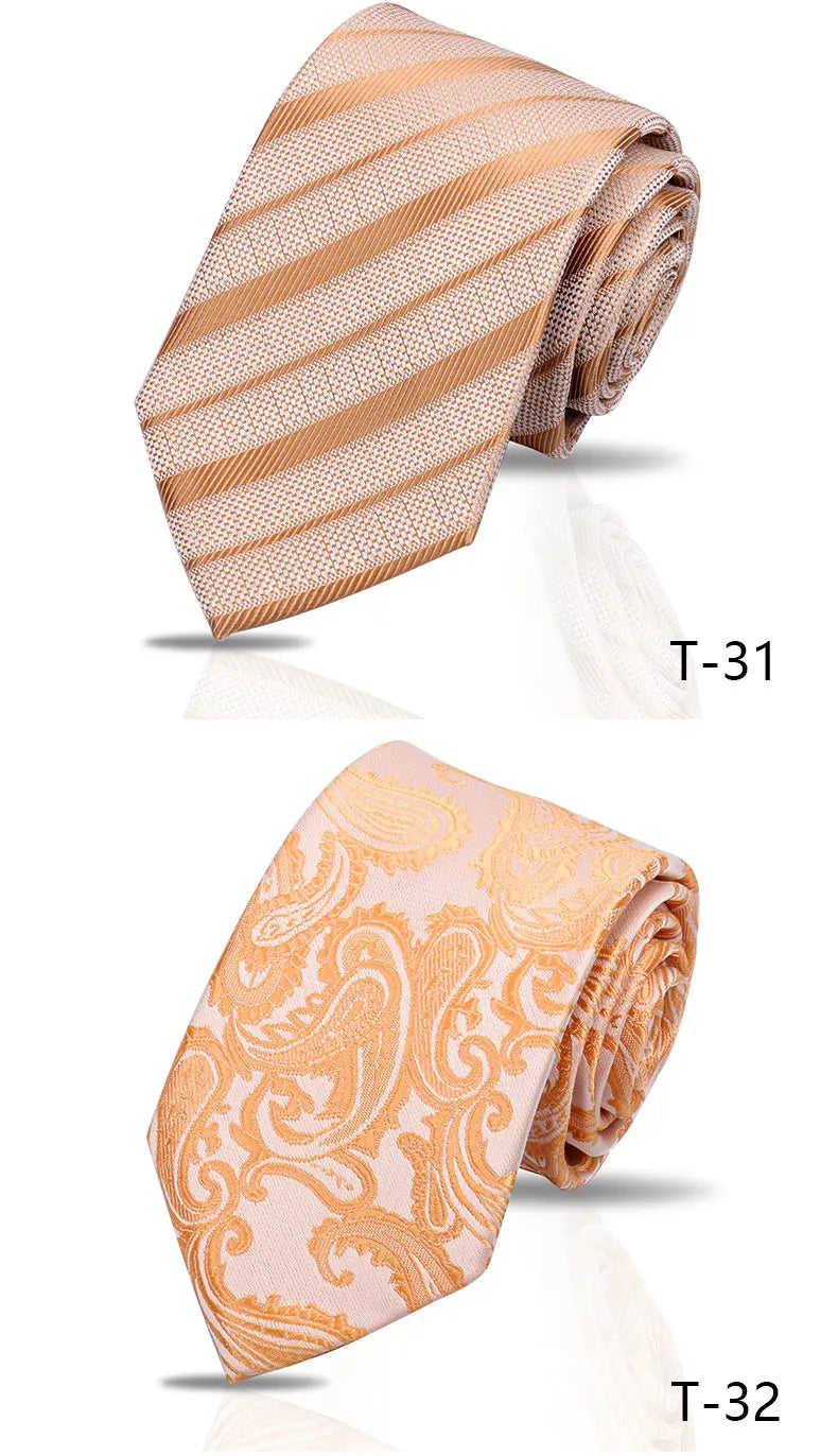 Men's Tie Brand New Fashion Blue Necktie Green Orange Gravatas For Men Paisley Floral Fit Wedding Workplace Slim Dots Wholesale