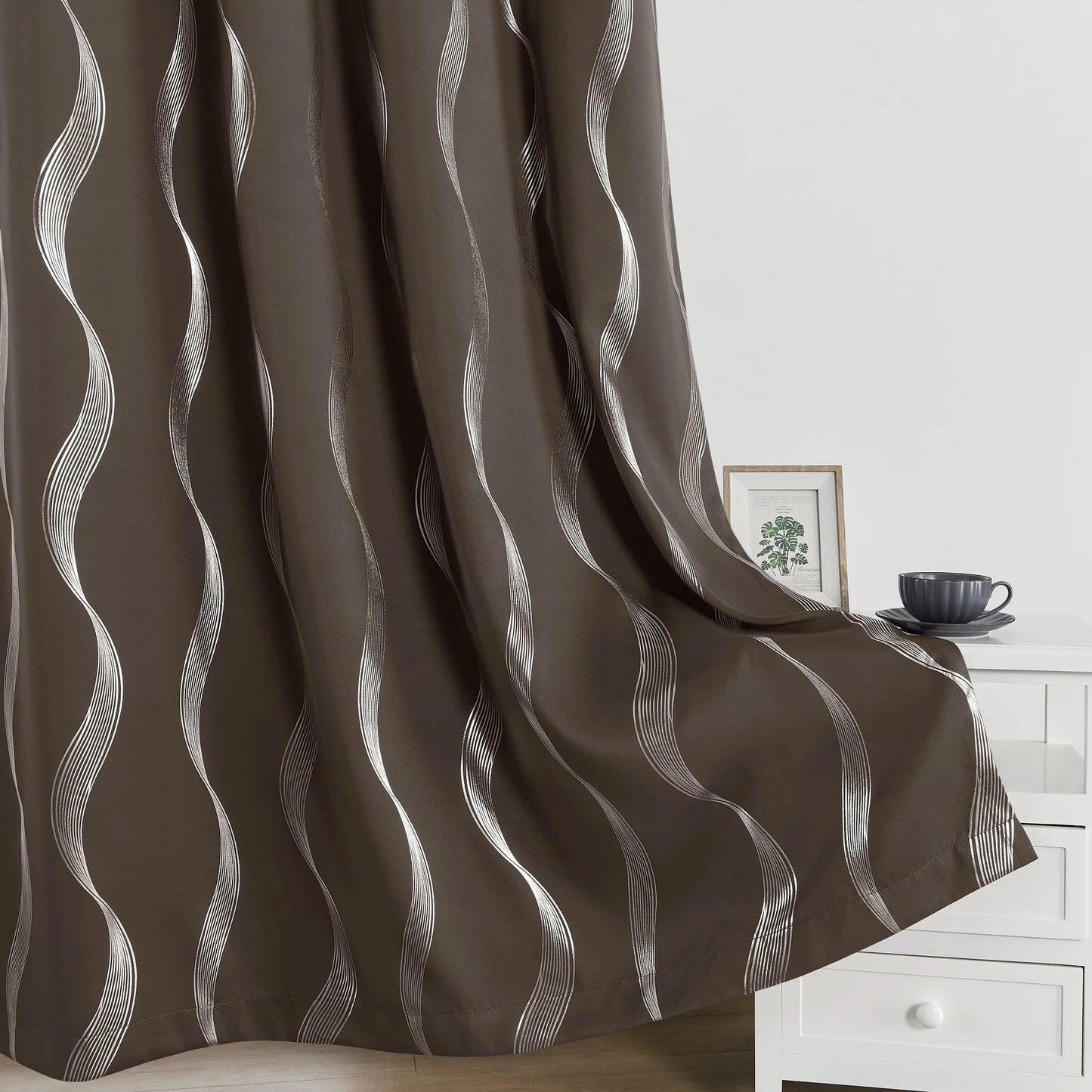 Luxury Blackout Wave Curtain Panel Set