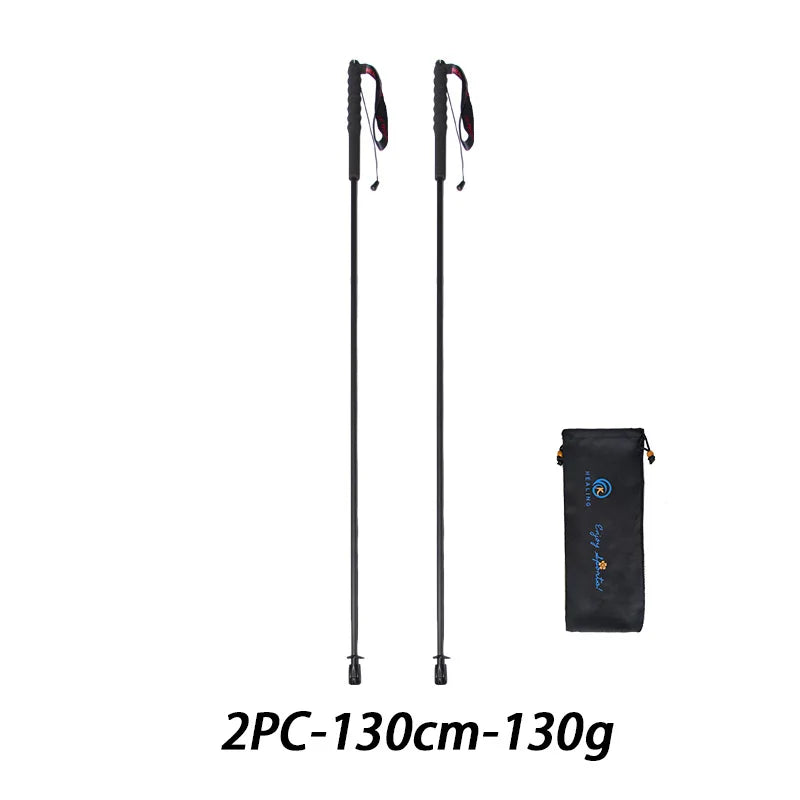 Adjustable Carbon Fiber Trekking Poles – Lightweight Foldable Hiking & Walking Sticks with Quick Lock for Camping, Backpacking & Outdoor Adventures