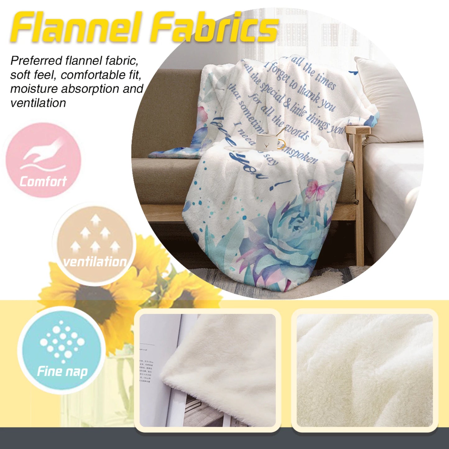 Best Aunt Gifts Printing Blanket, Soft Comfortable Flannel Throw Blanket, Lightweight Quilt, Suitable for Women, Boys, Girls, Adults Gift Blanket