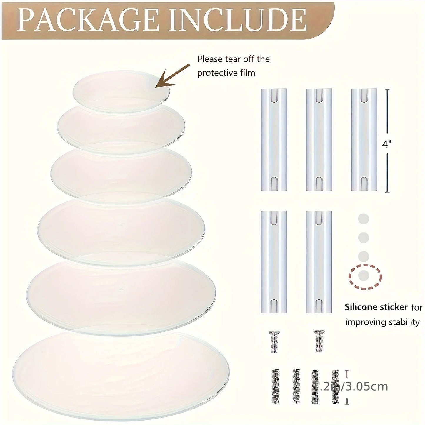 Acrylic 6-layer Cake Rack, Party Small Cake Storage Rack, Home Decoration, Party Decoration, Halloween And Christmas Decoration