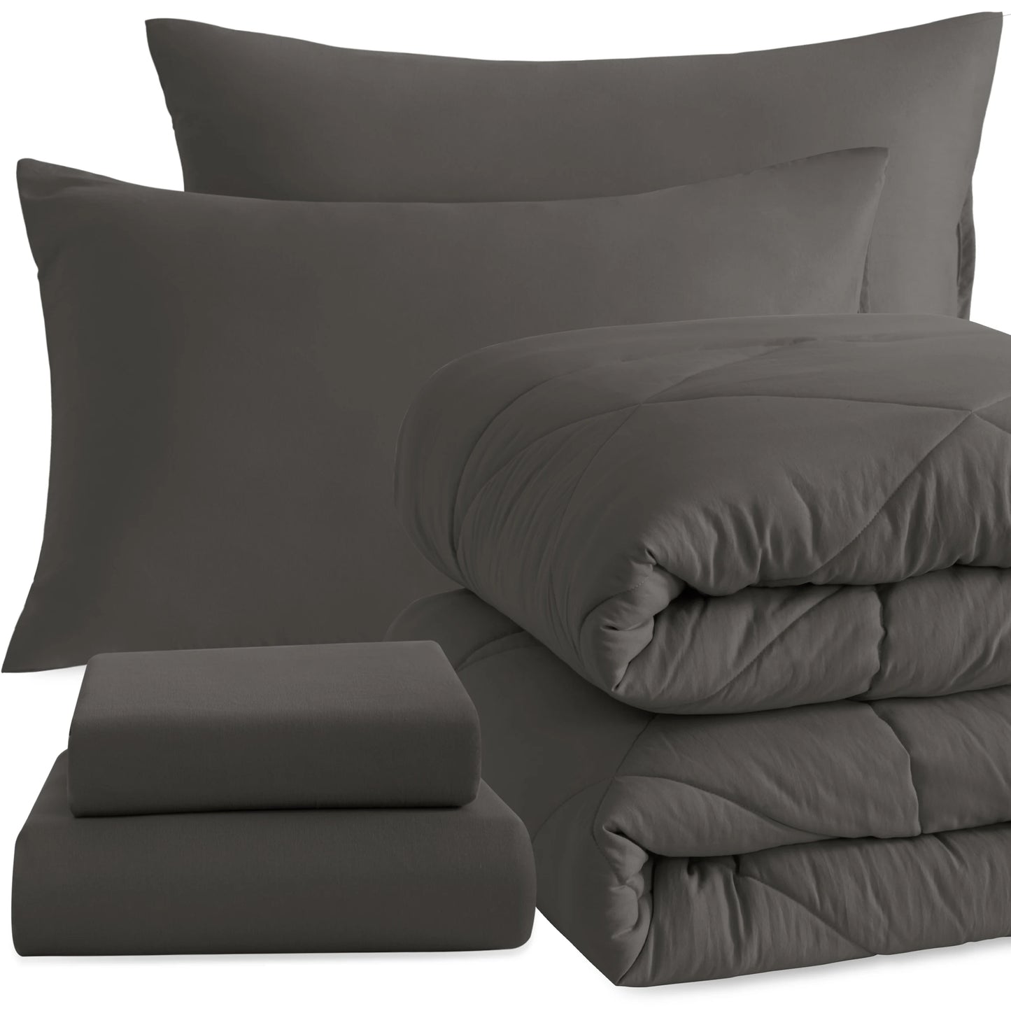Ntbay 5 Piece Bedding Comforter Set,Breathable Bed in a Bag, Includes Comforter, Fitted Sheet, Top Sheet and Pillowcases