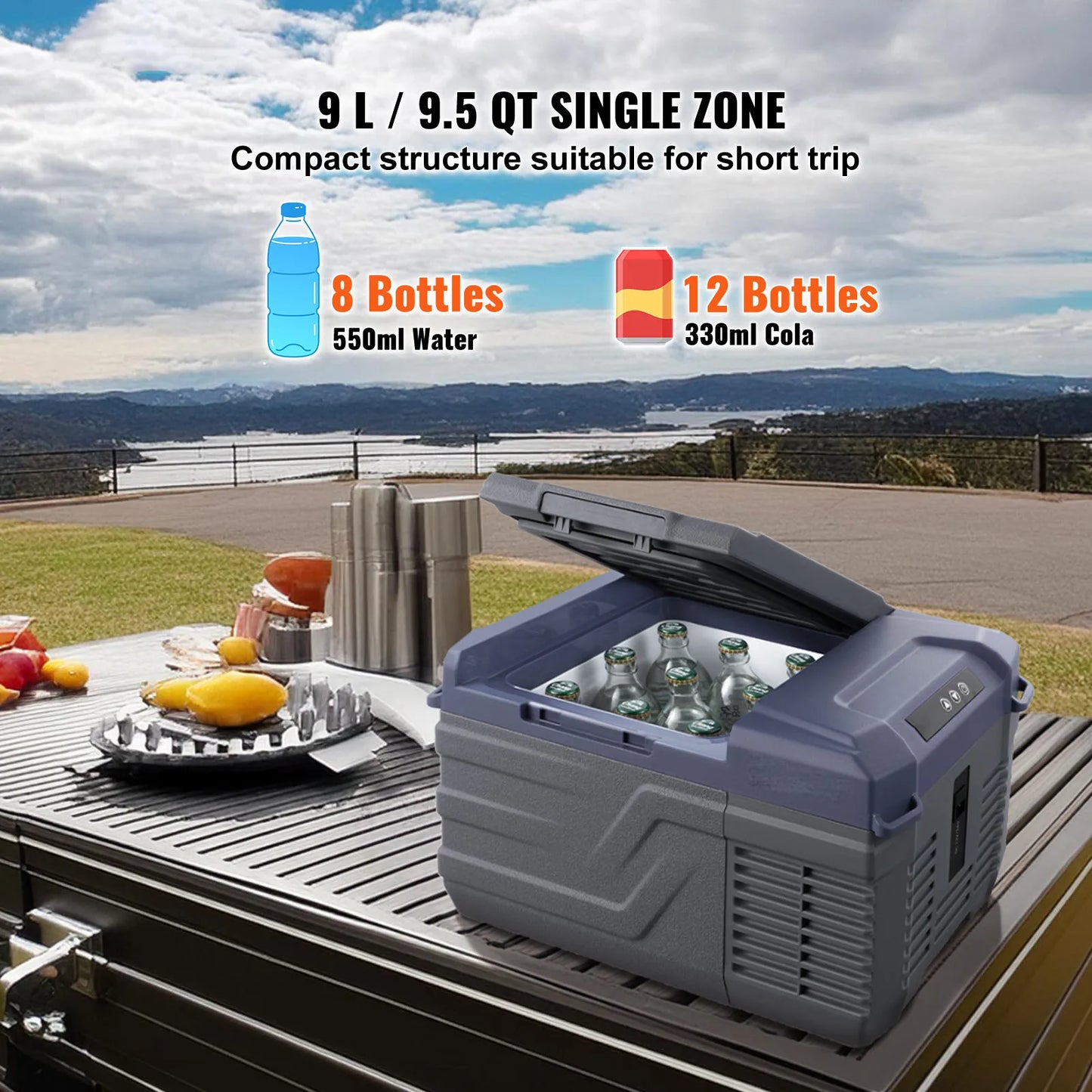 SucceBuy 8L 75L Portable Car Refrigerator –Electric Compressor Cooler Freezer with App Control for Camping, RV, Truck, Travel & Outdoor Adventures