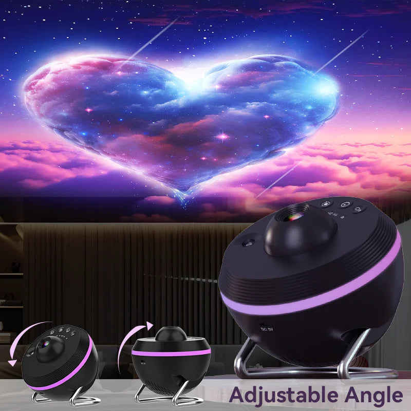 3-in-1 Ultra Clear Galaxy Projector  Starry Sky Night Light with Remote Control, Aurora Effects & Planet Projection