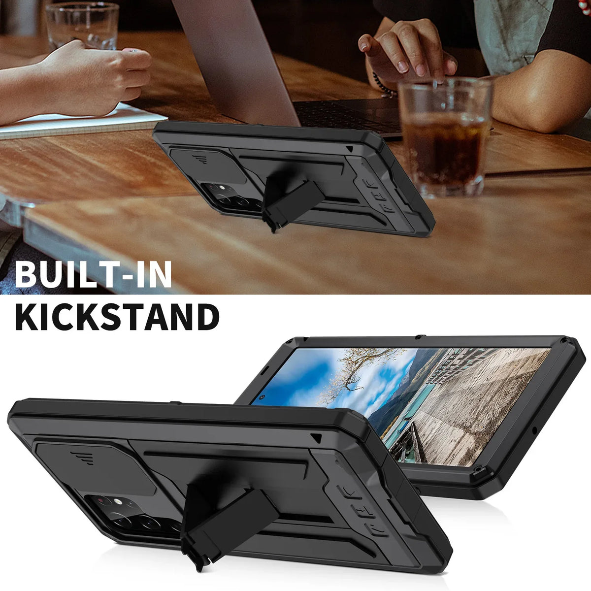 Military-Grade Full-Body Rugged Case for Samsung Galaxy S24 Series . Heavy Duty Shockproof Protective Phone Cover with Built-In Stand