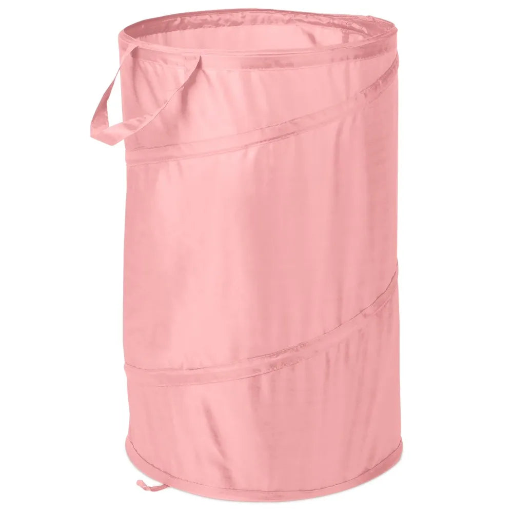 Collapsible Pop-Up Spiral Laundry Hamper with Carry Handles – Pink