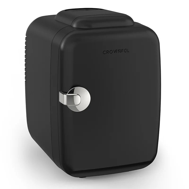 CROWNFUL 4L Mini Fridge – Portable Personal Refrigerator & Warmer for Skincare, Cosmetics, Beverages, Snacks, Office, Bedroom & Travel