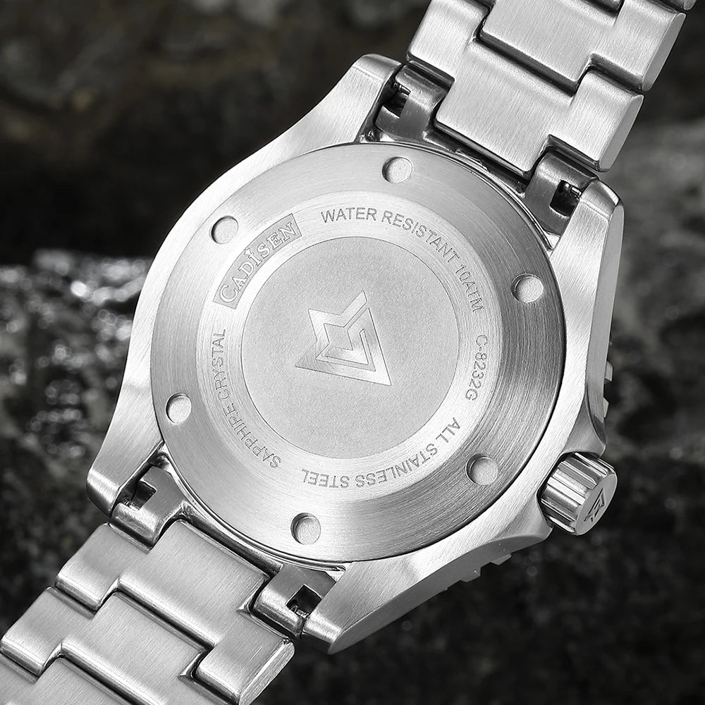 CADISEN AQUA DIVER New Brand Luxury Men Watches Automatic Watch Japan TMI NH35A 100M Waterproof Luminous Mechanical Wristwatch