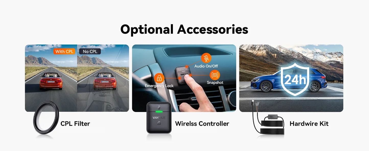 Vantrue N2X 2.7K HDR Dashcam Front and Inside 5G WiFi Dual Dash Camera with IR Night Vision STARVIS 2 Voice Control 60FPS GPS