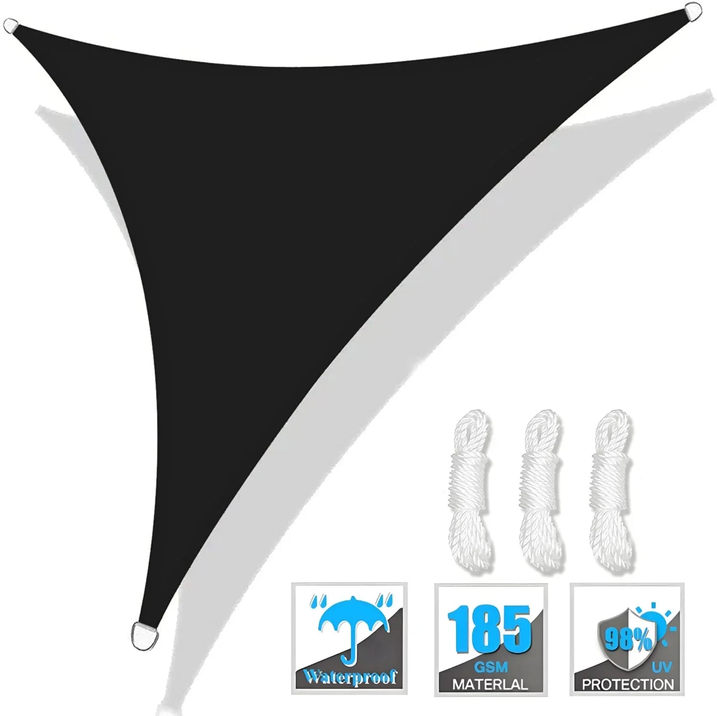 Triangle Sun Shade Sail Canopy .UV Protection Outdoor Patio Shade Cover